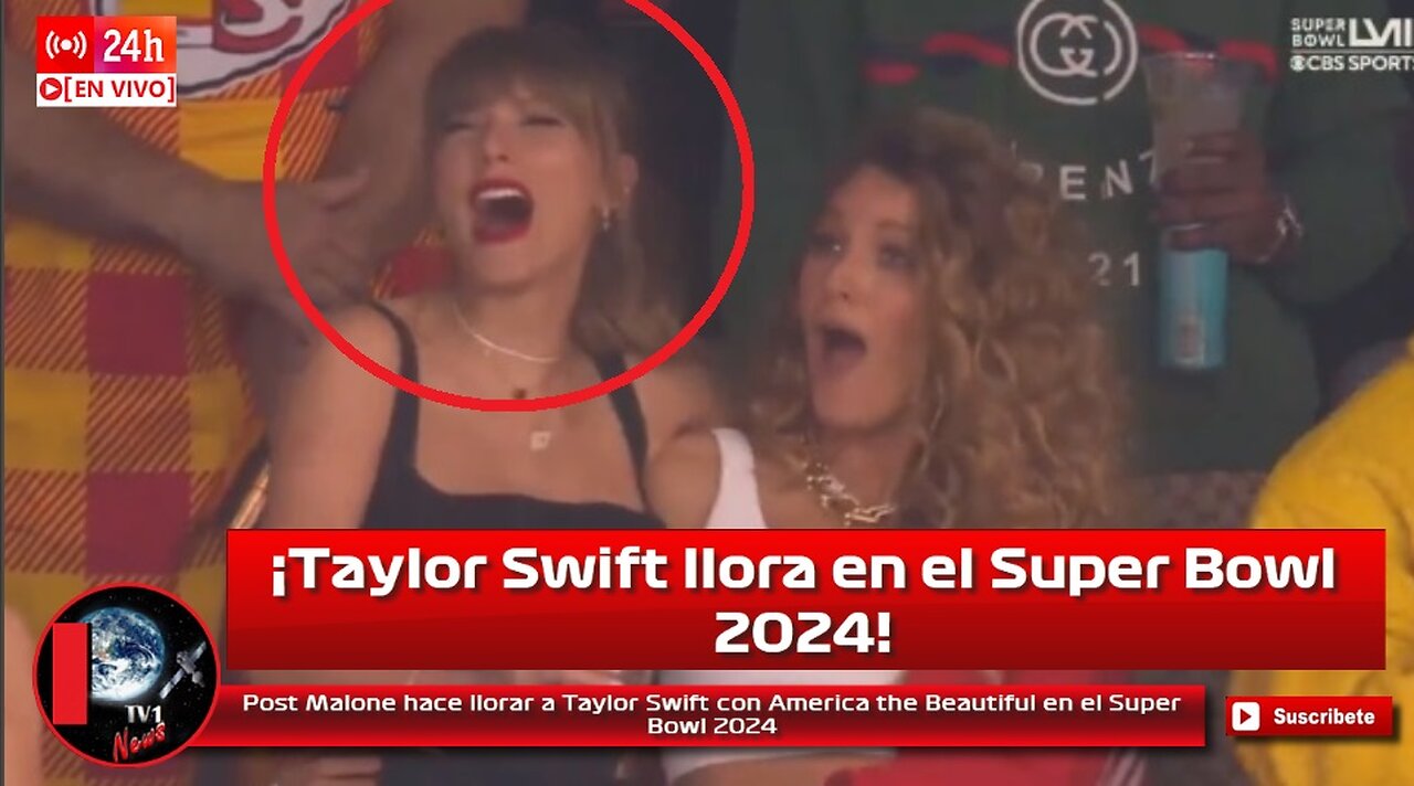 Post Malone hace llorar a Taylor Swift con America the Beautiful en el Super Bowl 2024