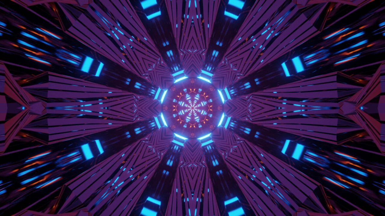 FREE background video | glowing space ship tunnel galaxy vj loop