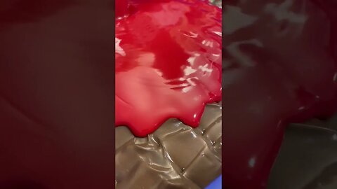 Pouring chocolate covered strawberry soap #lifeisshortusethegoodsoap #soap #handmadesoap