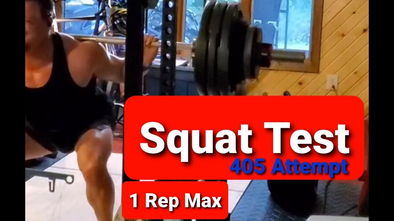 Squat Test first 405 attempt