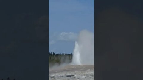 Old Faithful erupting