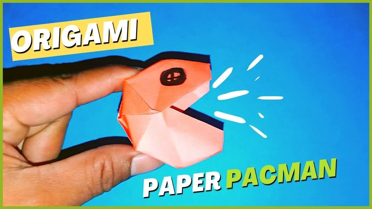 DIY Origami Paper Crafts - How to Make Pacman - Paper Pacman