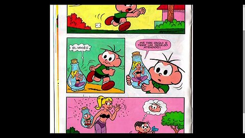 Cebolinha E A Garrafa [Pause o Vídeo Caso Não Consiga Ler]