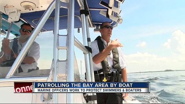 Marine Officers work to protect swimmers, boaters