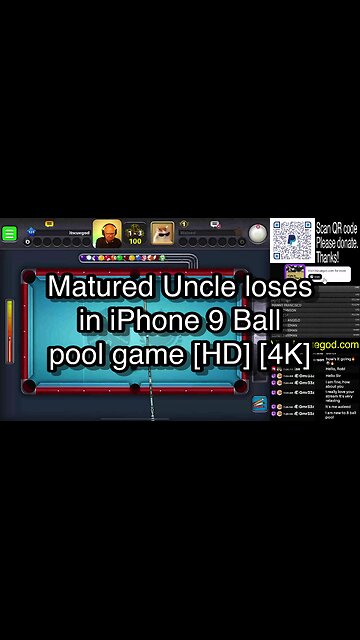 Matured Uncle loses in iPhone 9 Ball pool game [HD] [4K] 🎱🎱🎱 8 Ball Pool 🎱🎱🎱