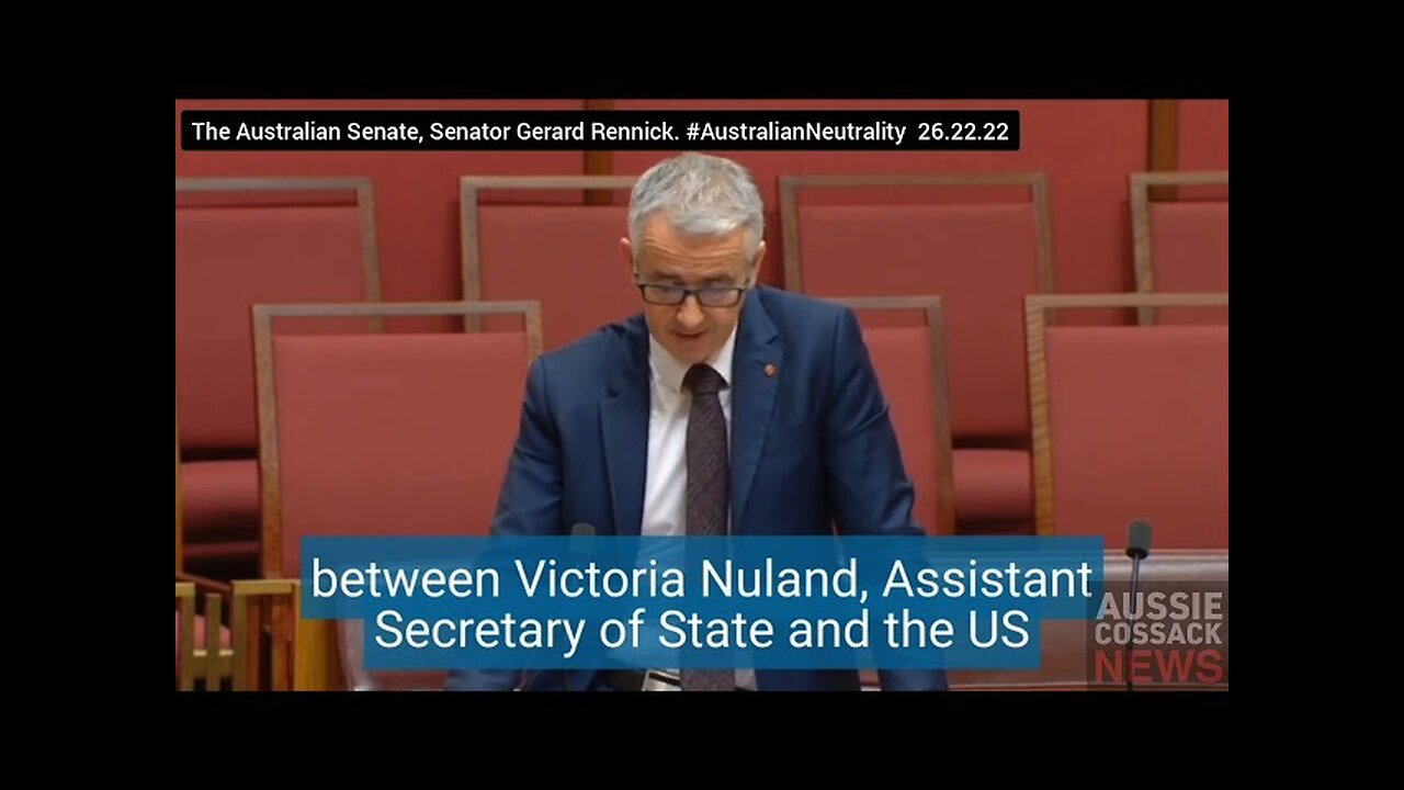 Senator Rennick's HISTORIC #AustralianNeutrality against Russia speech!!! #WinToThePeople