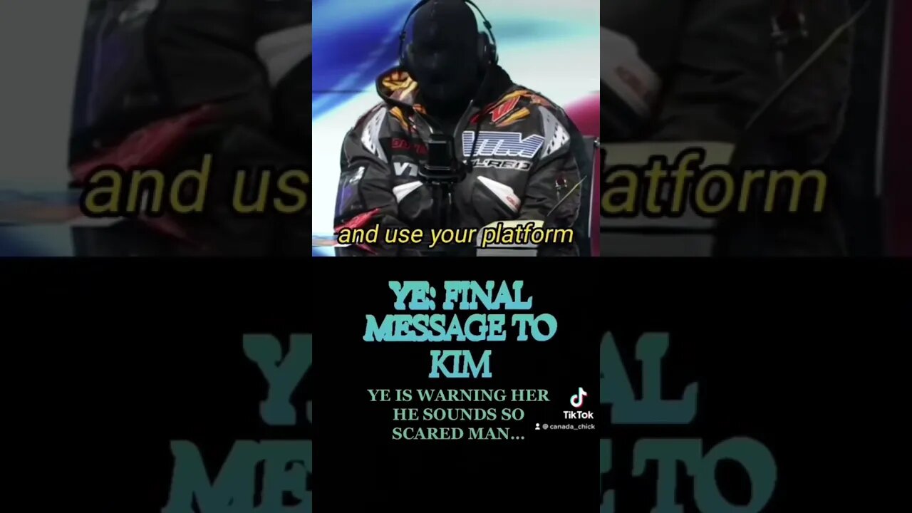 YE: FINAL MESSAGE TO KIM