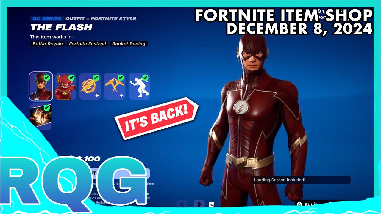 THE FLASH IS BACK AFTER 1 YEAR+!! FORTNITE ITEM SHOP (December 8, 2024)