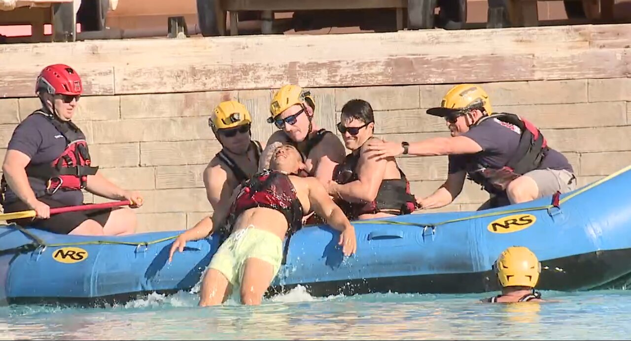 Henderson fire crews conduct swift water rescue training at Cowabunga Bay