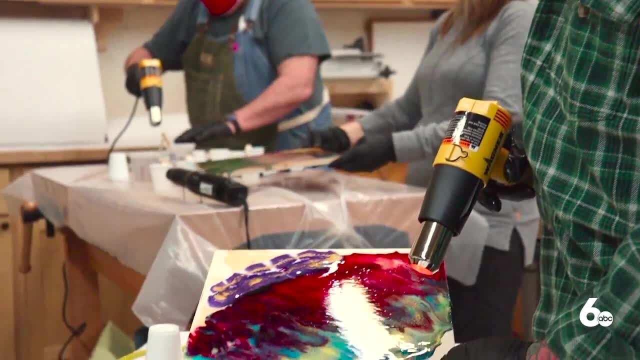 Art alleviating COVID stress at Woodcraft of Boise