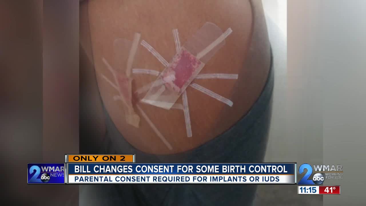 Maryland lawmaker proposes bill after teen given birth control implant at school