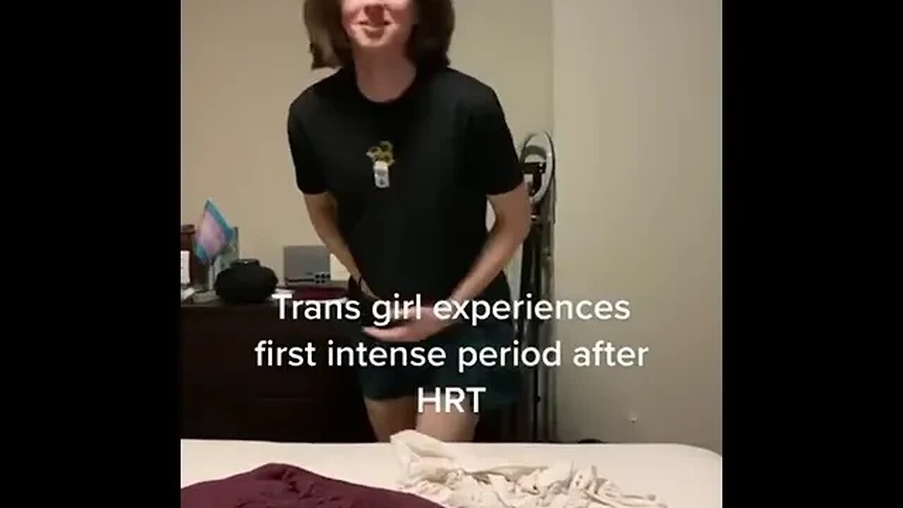 WTF! Trans girl experiences first intense period after HRT.