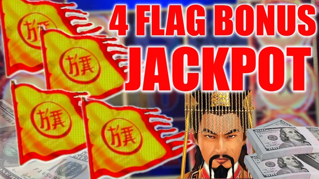 😱 CRAZY 4 FLAG BONUS TRIGGER on GOLDEN CENTURY DRAGON LINK Slot Machine High Limit Slot Play