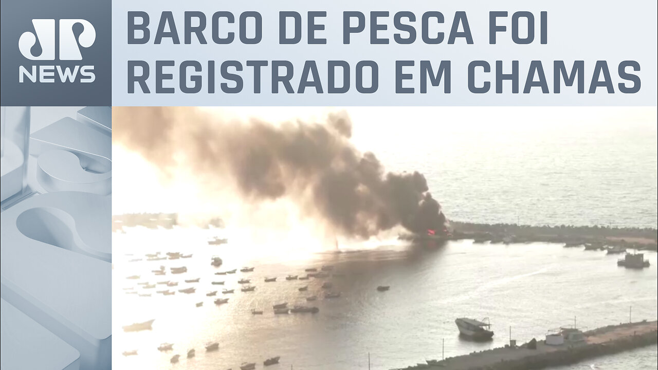 Imagens mostram mísseis atingindo porto na Faixa de Gaza