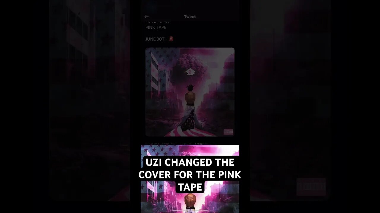 The Cover Art for “The Pink Tape” was trash so it was changed… #liluzi #pinktape