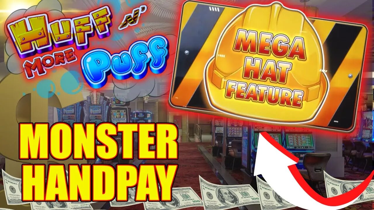 MASSIVE MEGA HAT JACKPOT ON HIGH LIMIT HUFF N MORE PUFF!