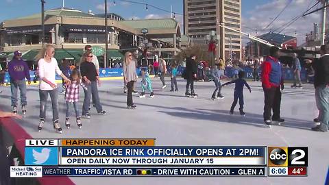 Pandora Ice Rink at Inner Harbor now open