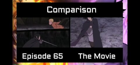 Naruto and Sasuke vs Momoshiki comparison side by side