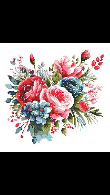 FLOWER BURST Cross Stitch Pattern by Welovit Cross Stitch | welovit.net | #welovit #crossstitch