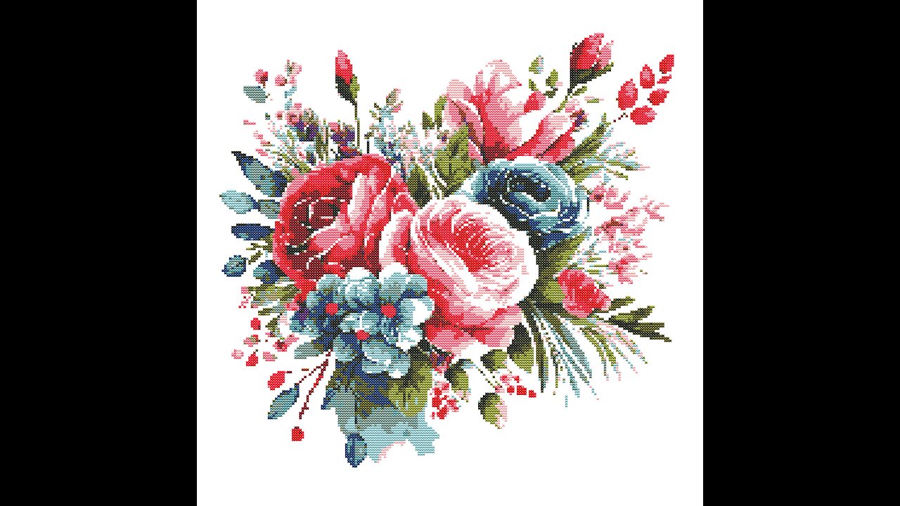 FLOWER BURST Cross Stitch Pattern by Welovit Cross Stitch | welovit.net | #welovit #crossstitch