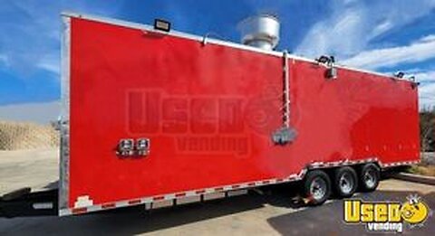 2022 8.5' x 28' Rock Solid Cargo Trailer Mobile Kitchen | Food Trailer w/ 2 Henny Pennys for Sale