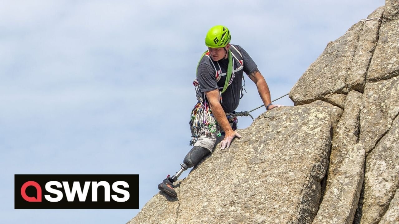 Amputee army veteran smashes UK's most difficult rock climbs on his prosthetic leg