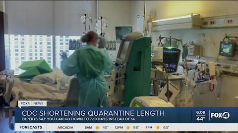 CDC shortening quarantine length