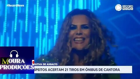 Ônibus da banda da Cantora Márcia Freirem é alvo de bandidos