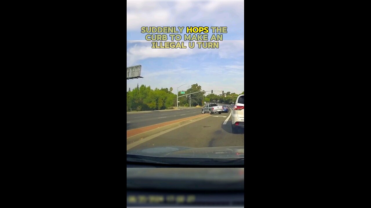 Truck Makes Illegal U-Turn & Gets Instant Karma 🚔 #dashcam #karma #police #car #driver