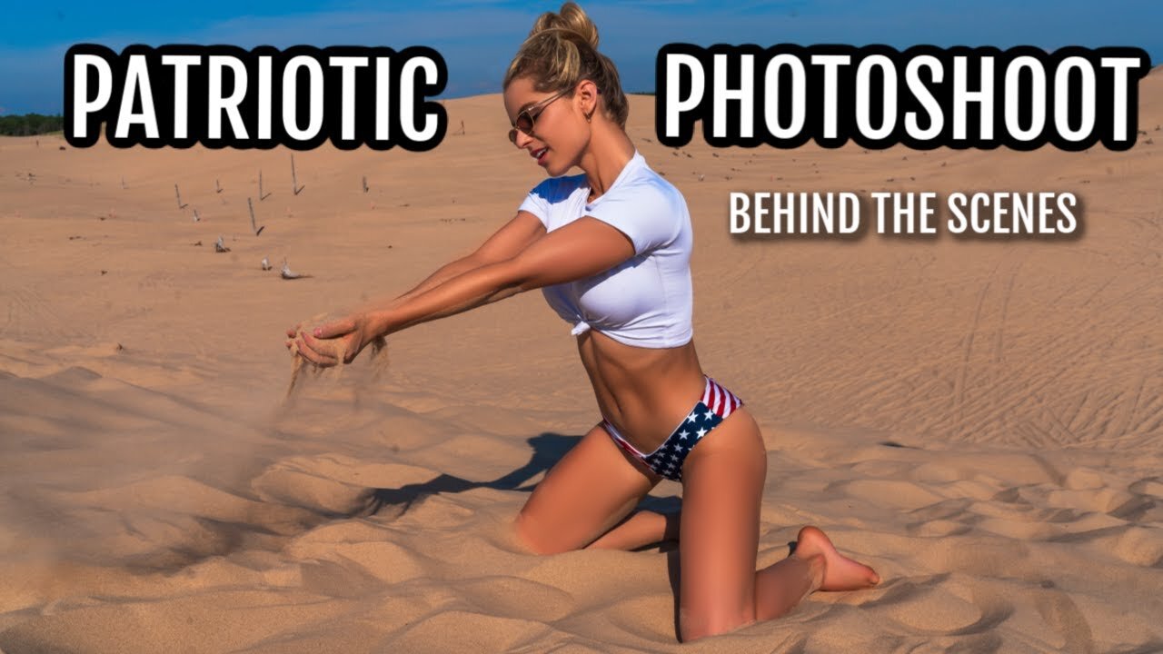 Behind The Scenes Bikini Photoshoot // Patriotic