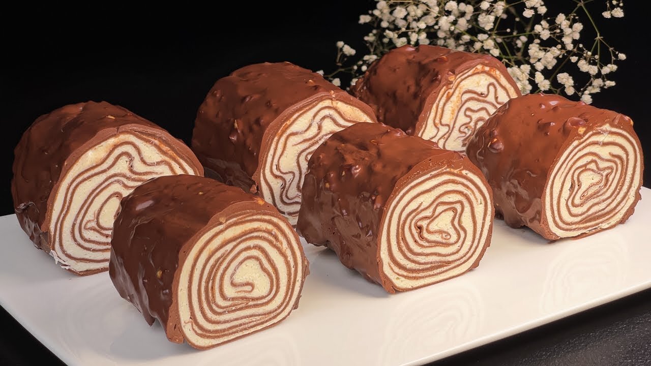 NEW chocolate rolls for the new year! Delicious dessert, no baking!