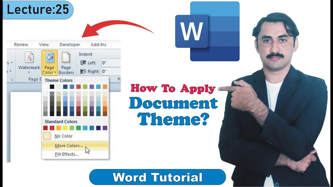 How to change Microsoft Word color theme | Change themes and colors using new settings|Sadar khan Tv