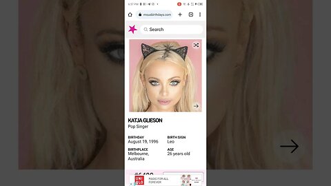 HAPPY 26 BIRTHDAY KATJA GLIESON Pop Singer