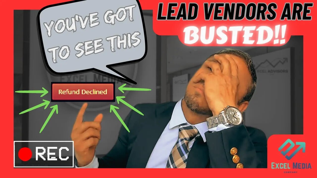 MUST WATCH!! | Lead Vendors are Screwing Insurance Agents | HERE'S THE PROOF!!!! | Excel Media