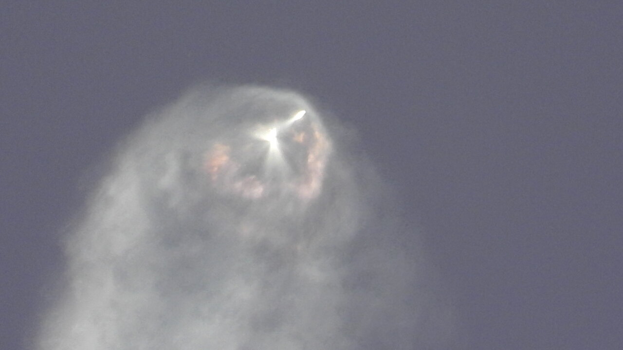 Space X Falcon 9 B1052 COSMO-SkyMed CSG 2 Rocket Launch Seen From Ormond Beach Florida 1-31-2022