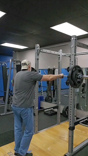 185lbs x 9 reps Military Press