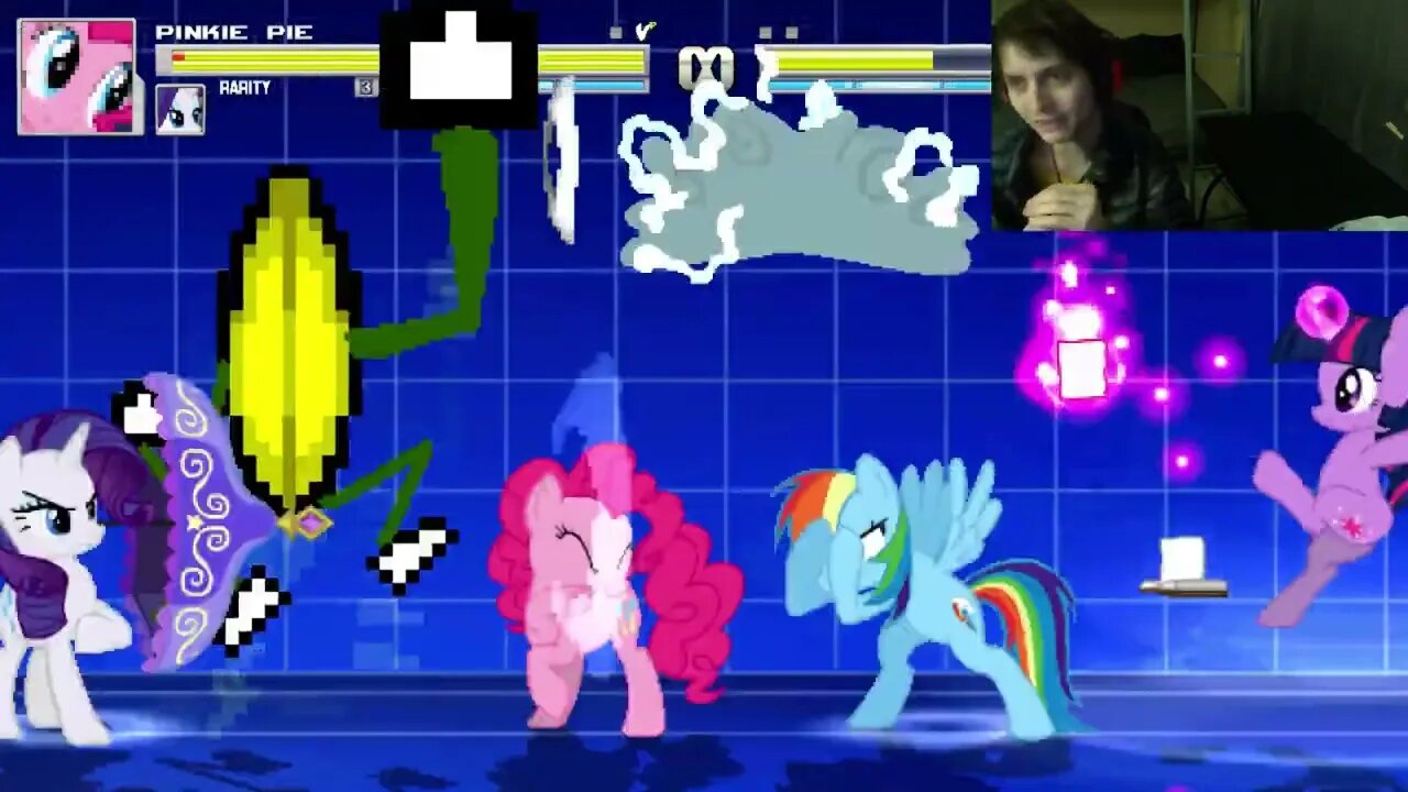My Little Pony Characters (Twilight Sparkle, Rainbow Dash, And Rarity) VS Dancing Banana In A Battle