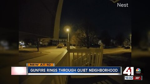 Gunfire rings through quiet neighborhood