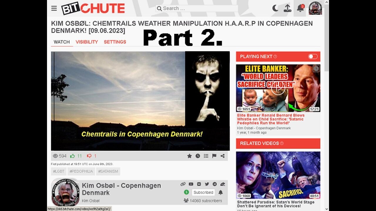 Kim Osbøl Chemtrails Geo-Engineering Weather-Manipulation H.A.A.R.P in Copenhagen Denmark Pt 2.