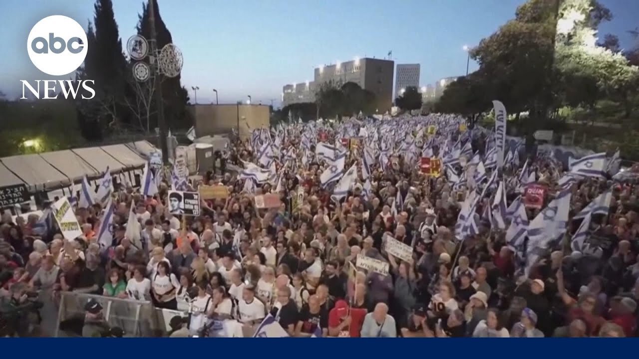 Israel holds largest anti-government protest since war began