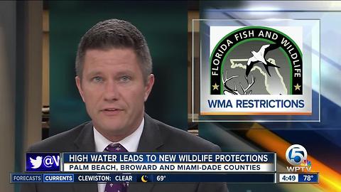 High water restricts access to Everglades, Francis S. Taylor Holey Land, Rotenberger Wildlife Management areas