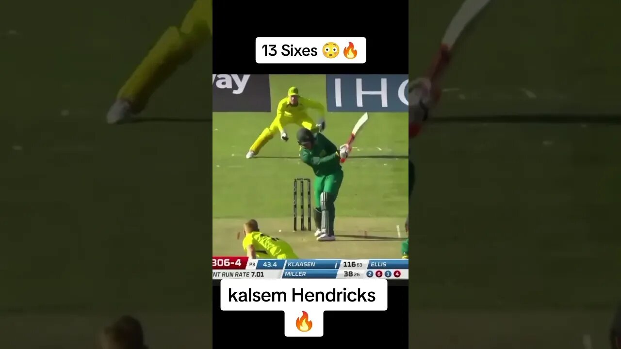 Hendricks kalasem 13 sixes 🔥#cricket #aus vs sa