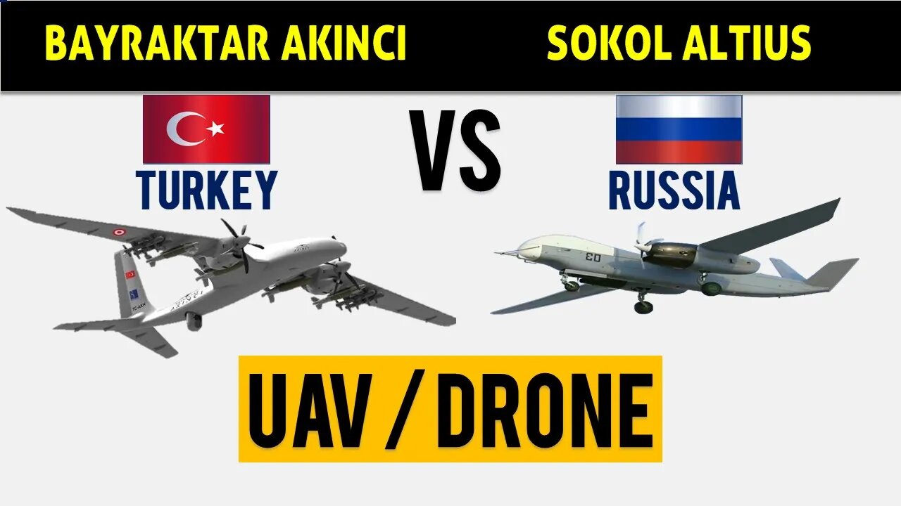 Bayraktar Akinci vs Sokol Altius Drone | UAV comparison Turkey vs Russia Origin