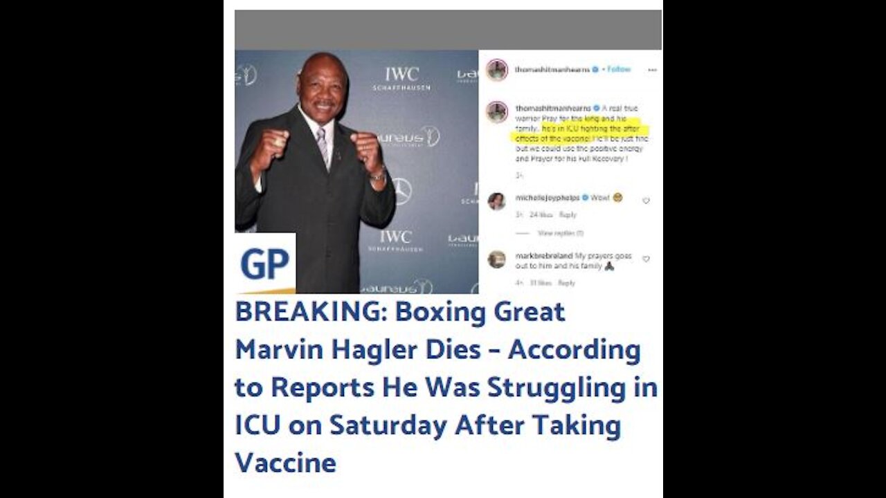 Boxing Great Marvin Hagler Dies After Taking The Covid Vaccine!!