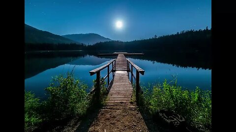 RELAXING POND SOUNDS AT NIGHT | 1 HOUR