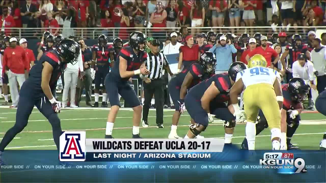 Arizona holds on to beat UCLA 20-17 behind Gunnell
