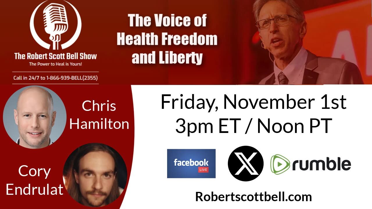 RFK Jr. Alarms "Experts", Chris Hamilton, Health Insurance flaws, Cory Endrulat, Natural Intelligence, Glyphosate Decline - The RSB Show 11-1-24