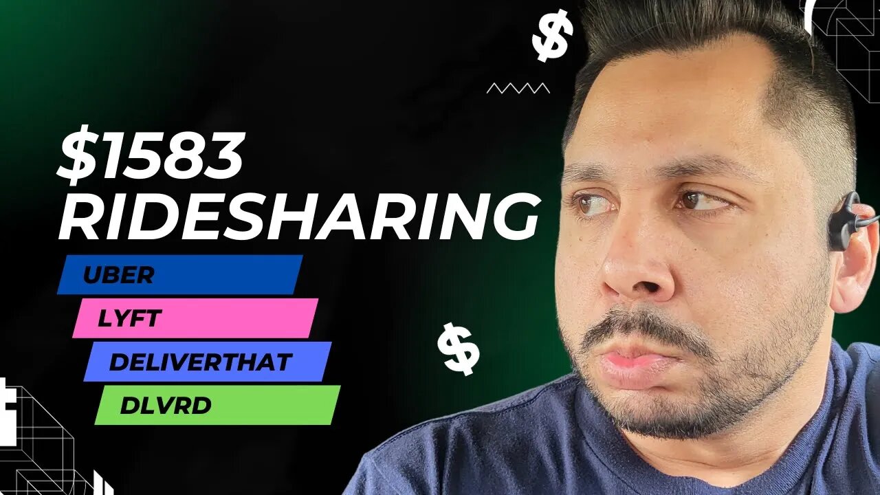 $1583 ridesharing #uber #lyft #deliverthat #dlvrd | weekly income in 2023
