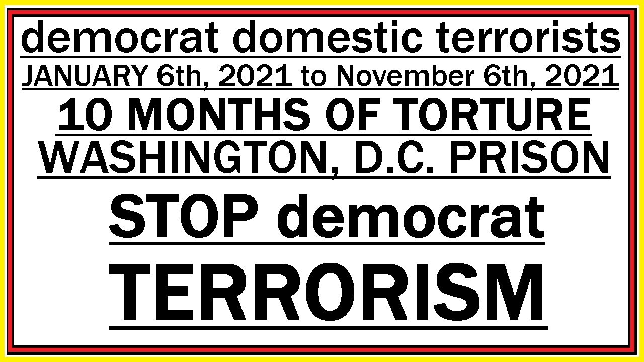 STOP DEMOCRAT TERRORISM