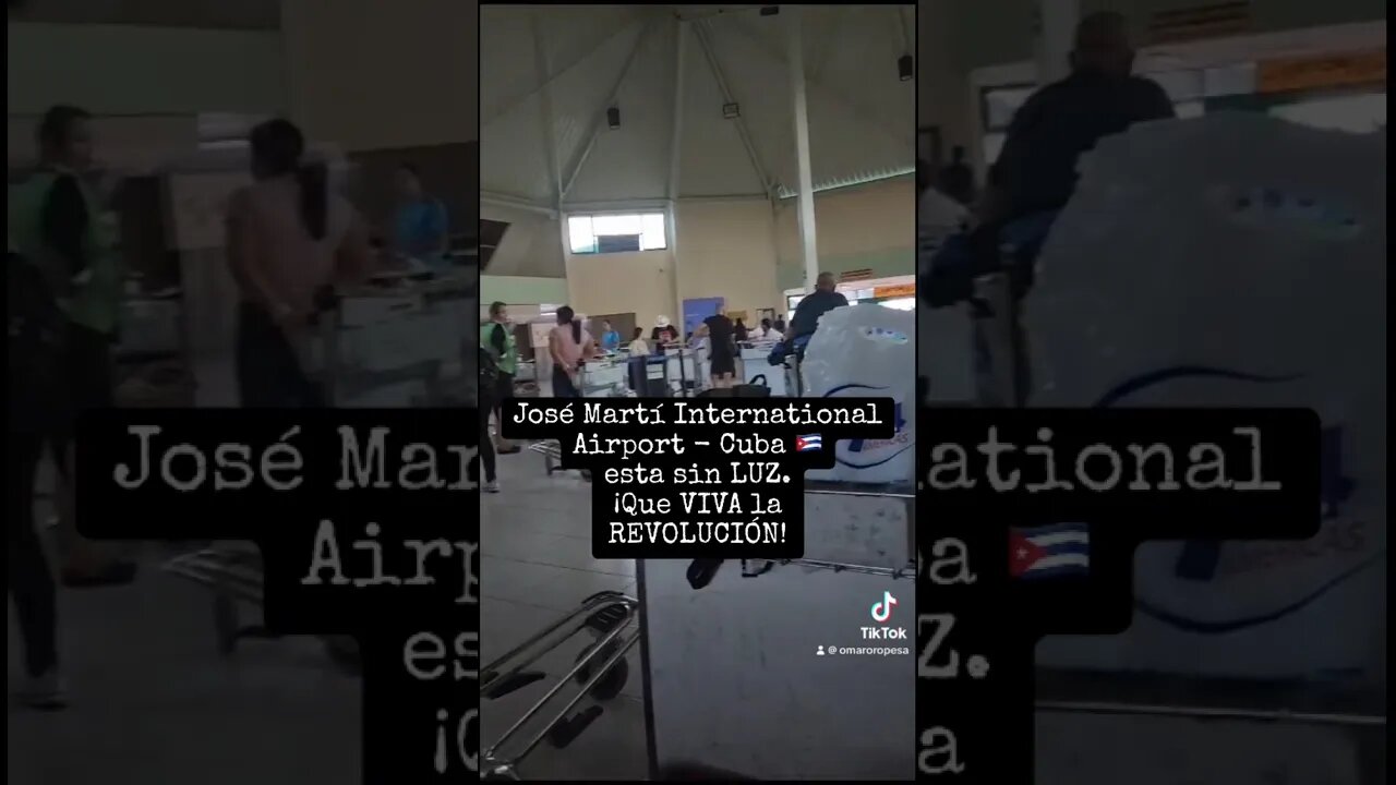 🔴 José Martí International Airport - #Cuba 🇨🇺 esta sin LUZ. ¡Que VIVA la REVOLUCIÓN! 😱 #shorts